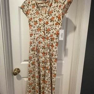Floral button up Reformation dress
